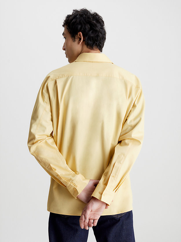 straw unisex t-shirt aus baumwoll-twill – ck standards für herren - calvin klein