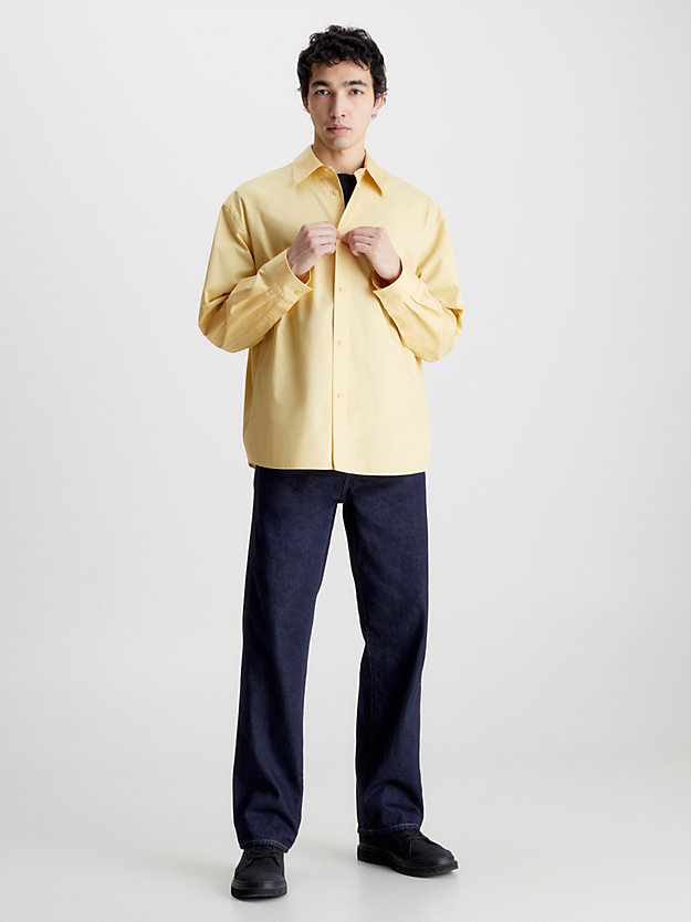 STRAW Unisex Cotton Twill Shirt - CK Standards for men CALVIN KLEIN