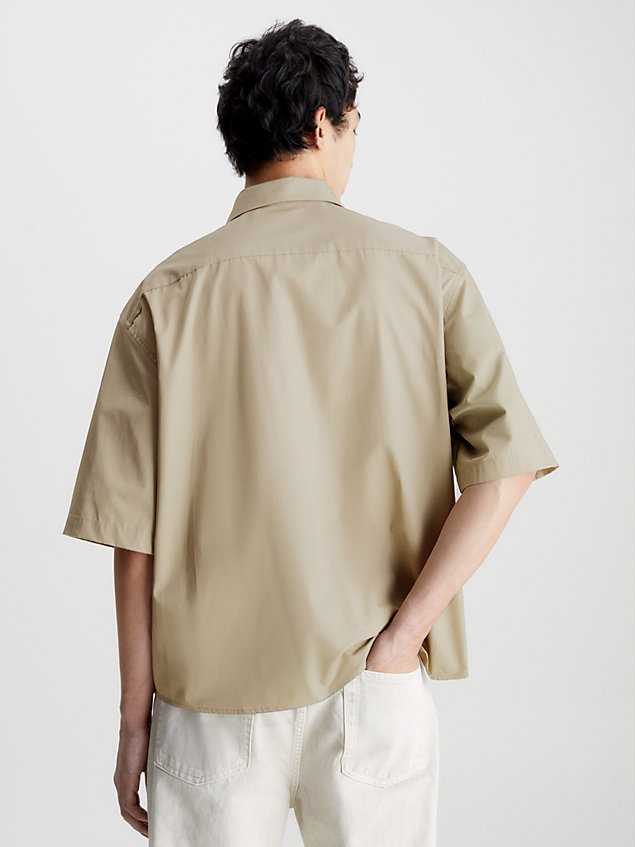 chemise à manches courtes unisexe - ck standards green pour hommes calvin klein