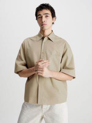 Calvin klein sale mandarin collar shirt