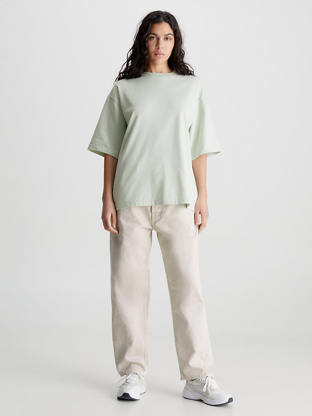 green lässiges unisex-t-shirt mit print – ck standards für herren - calvin klein