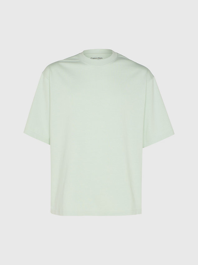 camiseta holgada unisex con estampado - ck standards green de hombre calvin klein