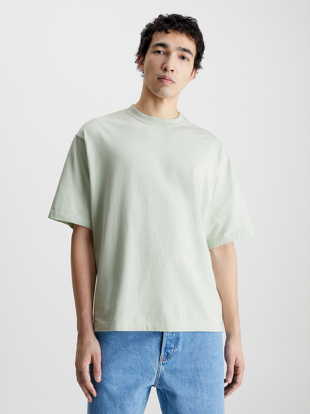 T-Shirt Stampata Unisex Taglio Relaxed - CK Standards > GREEN LILY > undefined uomo > Calvin Klein