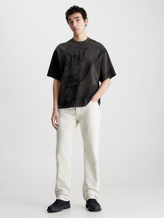 black beauty swobodny t-shirt unisex z nadrukiem - ck standards dla mężczyźni - calvin klein