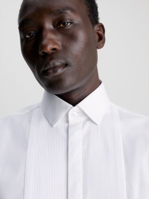 Calvin Klein Slim Fit Poplin Solid French Cuff White