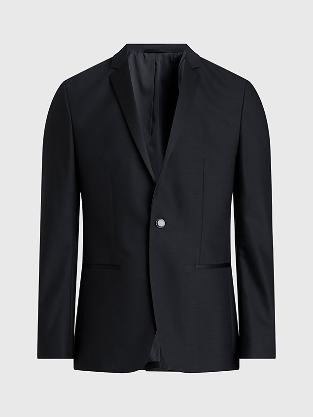 black slim tuxedo blazer for men calvin klein