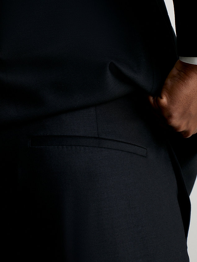 black wąskie spodnie wieczorowe dla mężczyźni - calvin klein