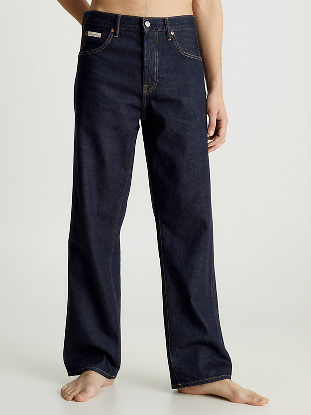 straight jeans unisex cimosati - ck standards denim da uomo calvin klein