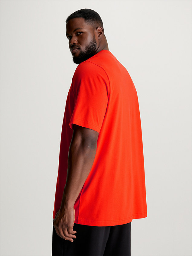 camiseta de talla grande con logo orange de hombre calvin klein