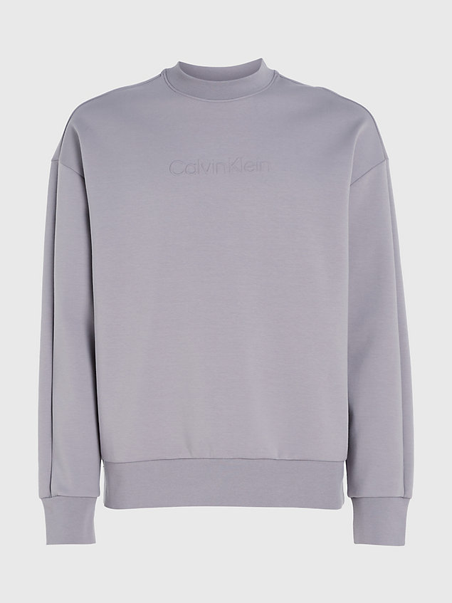 grey logo sweatshirt for men calvin klein