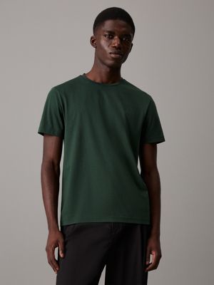 green cotton jersey t-shirt for men calvin klein