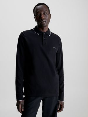 Polo Homme Manches Longues Noir