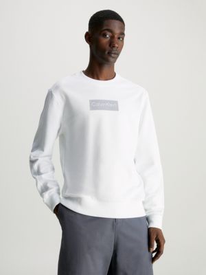 Sweat à capuche micro logo blanc homme - Calvin Klein