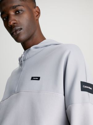 Calvin klein hoodie hot sale mens grey