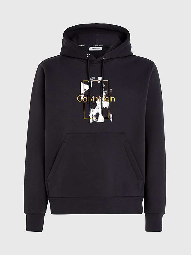 ck black camouflage hoodie met logo voor heren - calvin klein