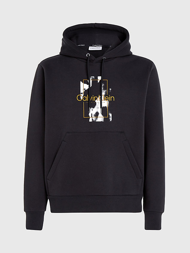 black camo logo hoodie for men calvin klein
