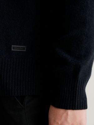 black wool cardigan jumper for men calvin klein