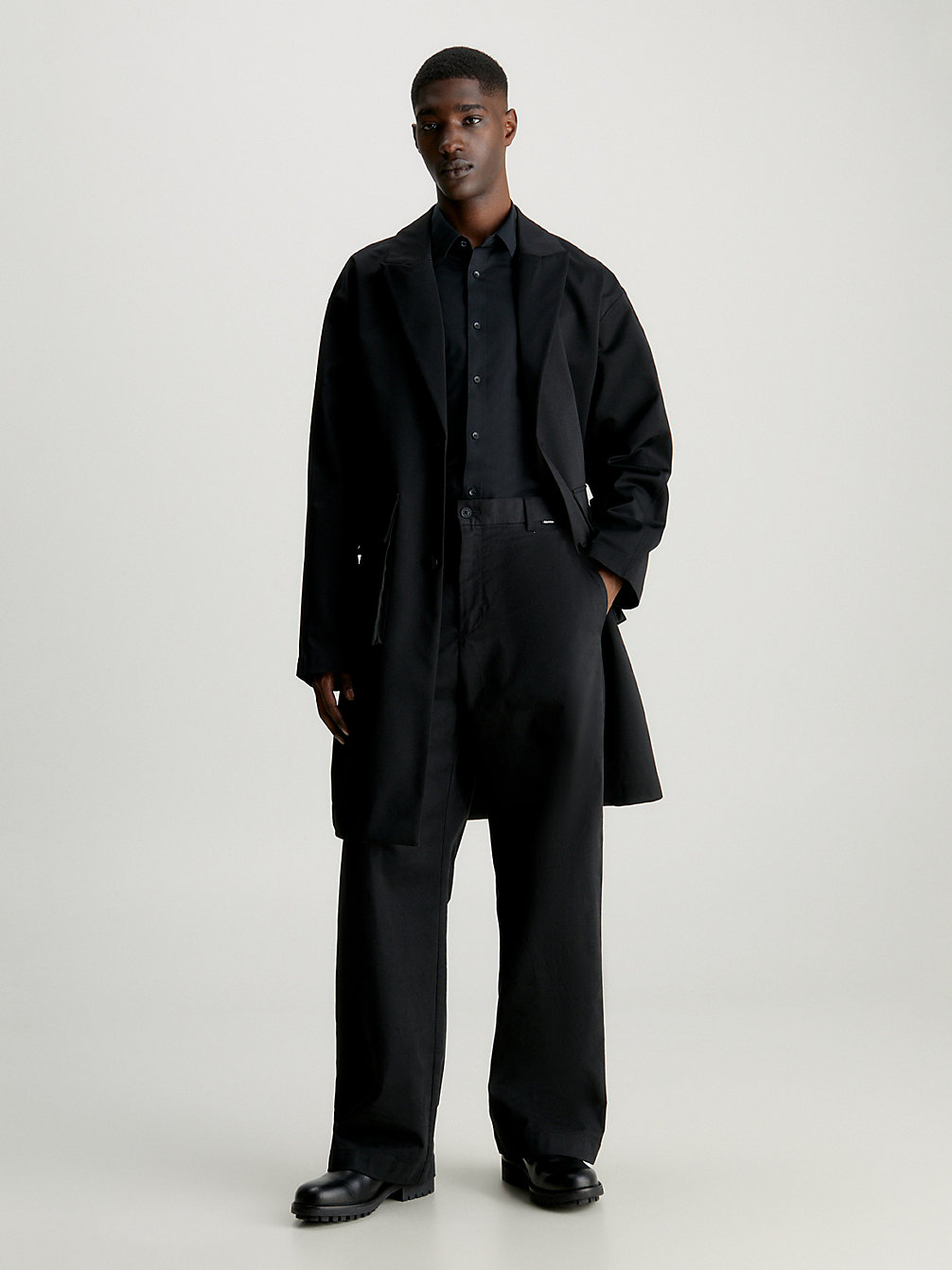 CK BLACK Cappotto In Tessuto Termosaldato Tecnico undefined Uomini Calvin Klein