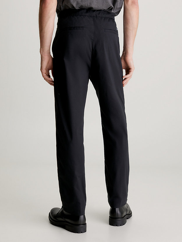 ck black technical stretch trousers for men calvin klein