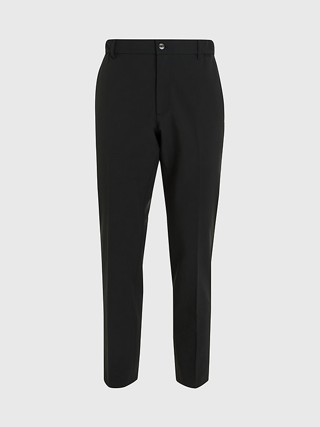 black technical stretch trousers for men calvin klein