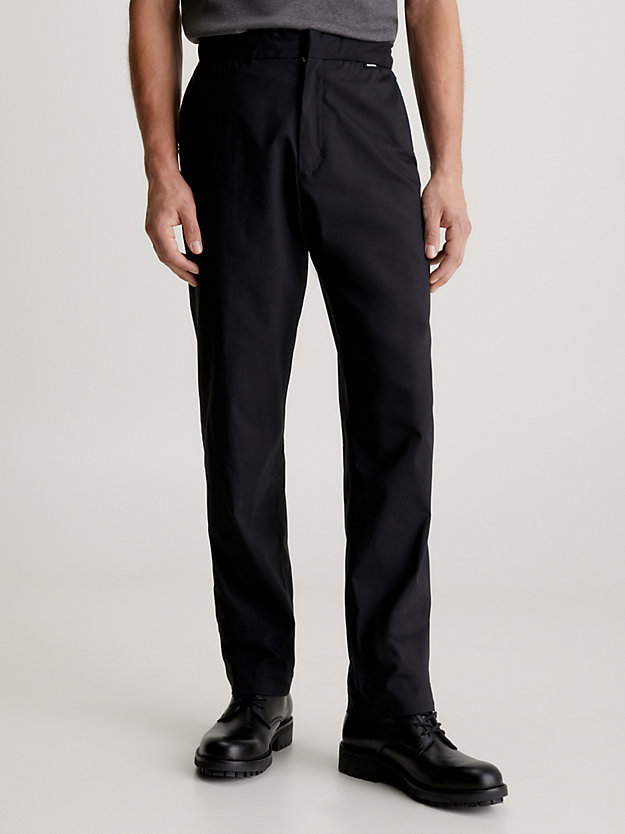 ck black technical stretch trousers for men calvin klein