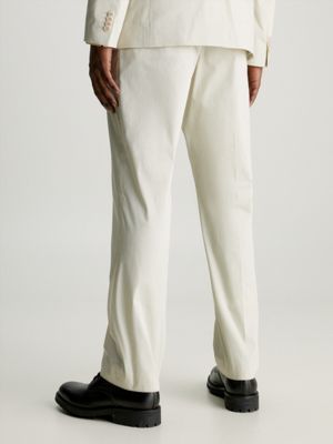 Pantalón de traje en algodón beige - Hombre