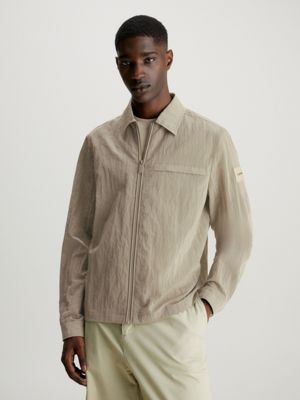 mens khaki shirt jacket