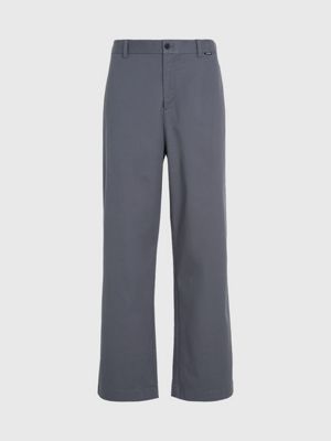 Relaxed Cotton Twill Trousers Calvin Klein®