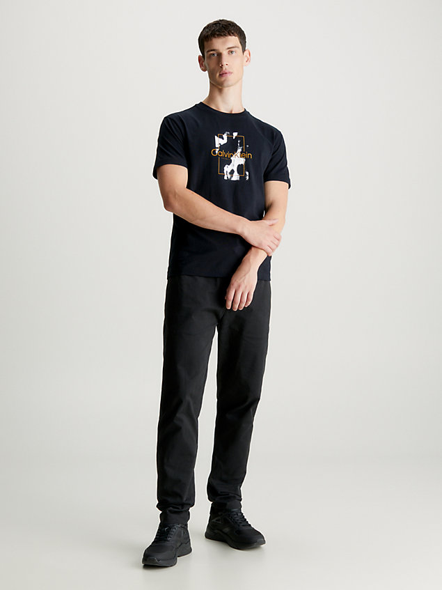 t-shirt avec logo camouflage black pour hommes calvin klein