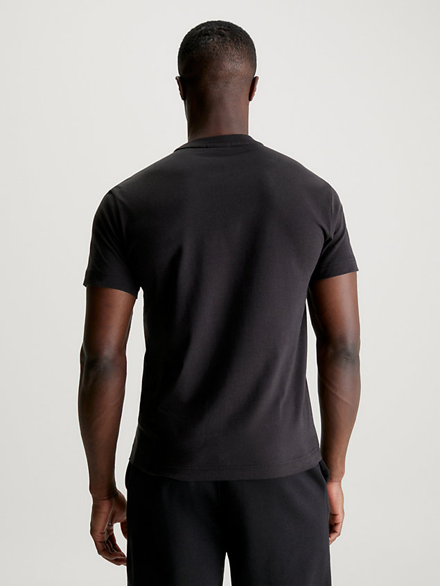 black katoenen t-shirt met logo voor heren - calvin klein