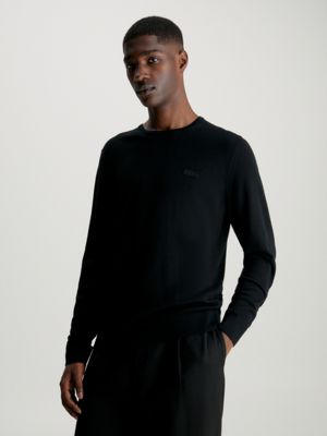 Calvin klein black jumper hot sale mens