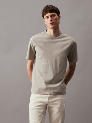 grey logo t-shirt for men calvin klein