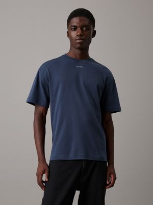 blue logo t-shirt for men calvin klein