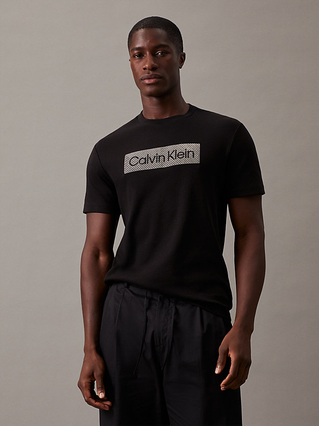 t-shirt avec logo ck black pour hommes calvin klein