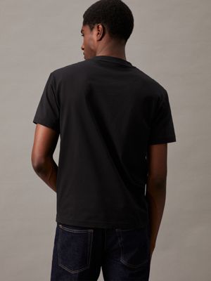 ck black cotton logo t-shirt for men calvin klein