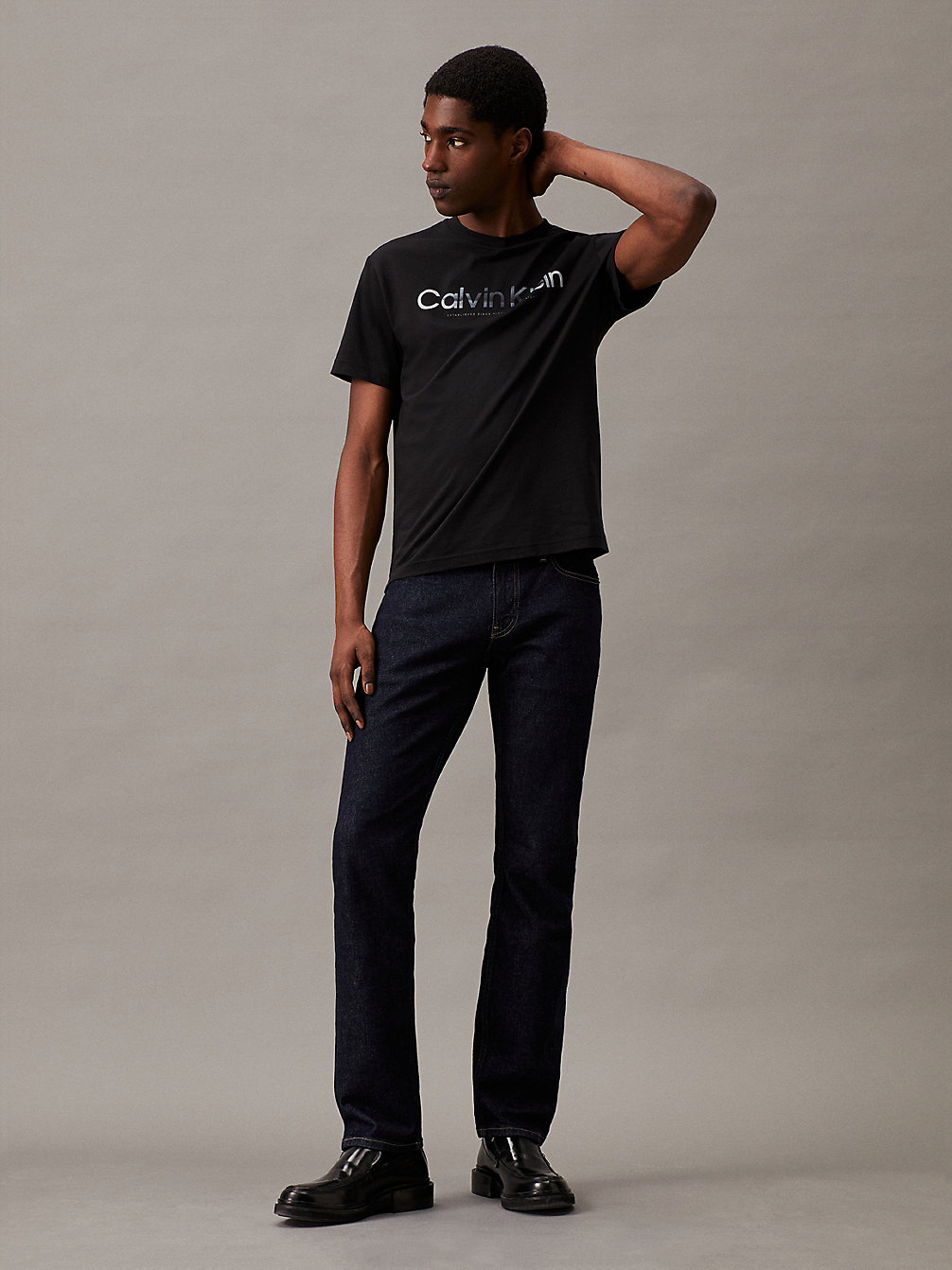 CK BLACK Cotton Logo T-Shirt undefined Men Calvin Klein