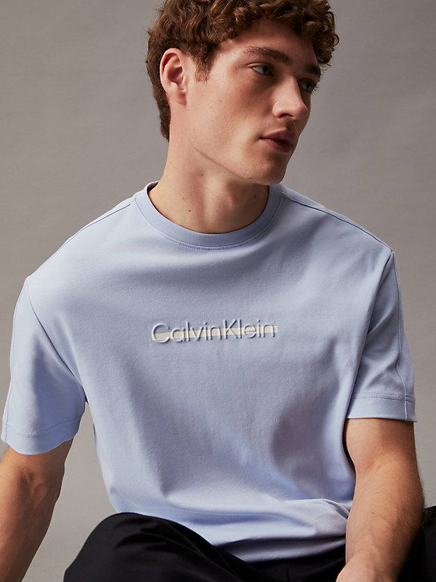 t-shirt en coton avec logo kentucky blue pour hommes calvin klein