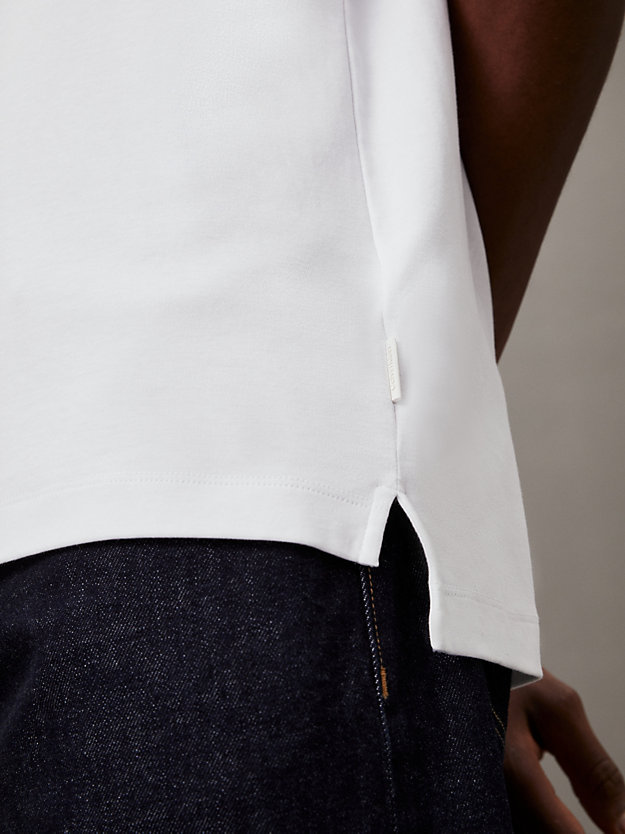 t-shirt relaxed en coton bright white pour hommes calvin klein
