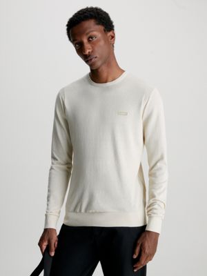 Calvin klein white jumper mens online