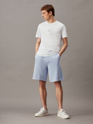 kentucky blue modal terry jogger shorts for men calvin klein