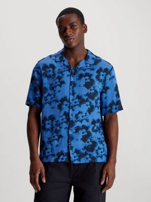 Calvin Klein Fitted Mens Shirt Uitra Blue - Calvin Klein. Shirts