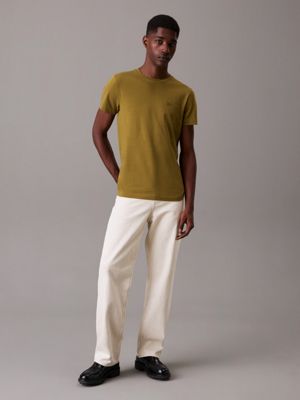 t-shirt slim lizard da uomini calvin klein