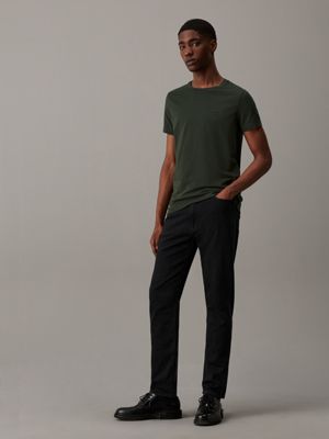 midnight forest slim stretch t-shirt for men calvin klein