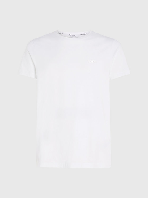 bright white slim cotton stretch t-shirt for men calvin klein