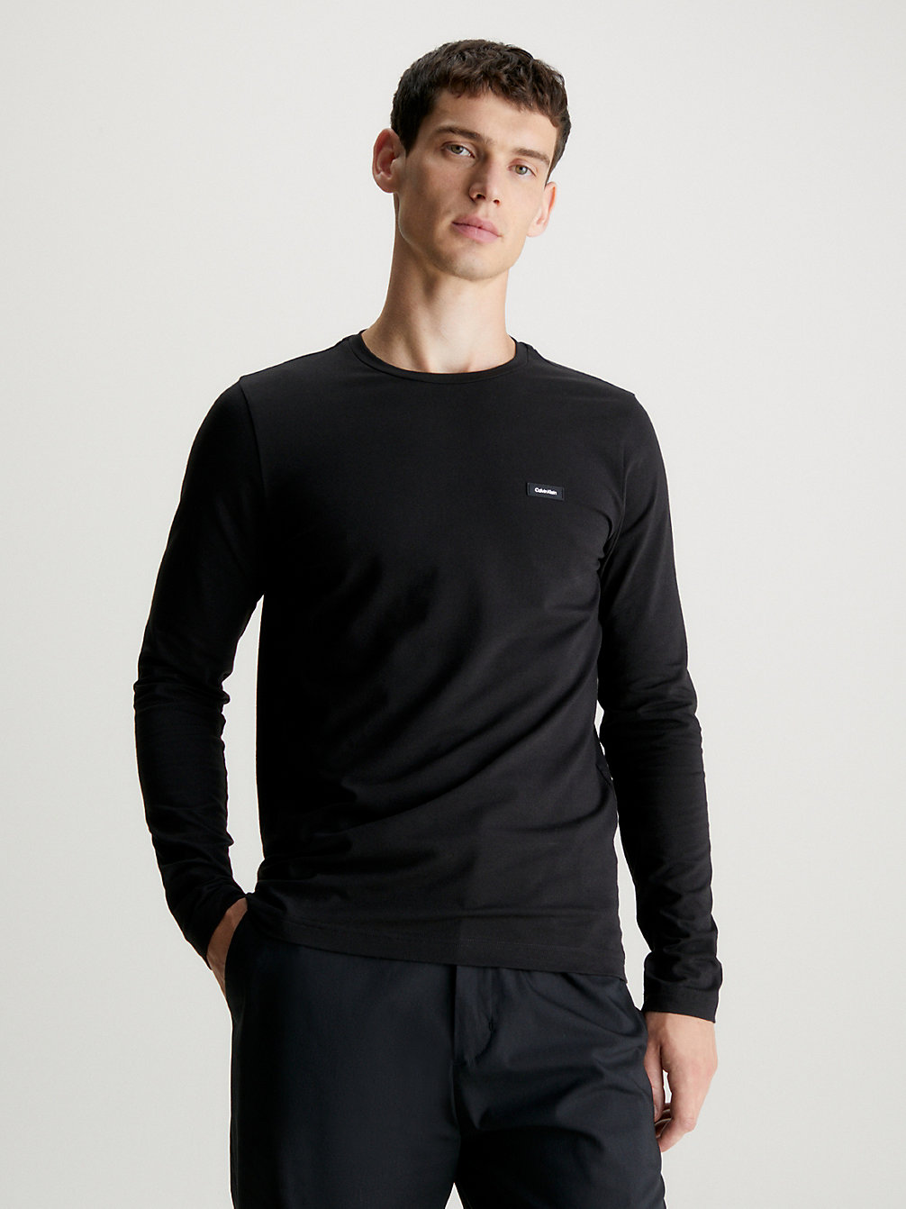 CK BLACK Slim Stretch T-Shirt Met Lange Mouwen undefined heren Calvin Klein