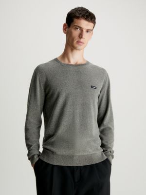 NOVICA Artisan Handmade Men's Cotton Sweater Stone Washed Pullover India  'Stylish in Charcoal' at  Men's Clothing store