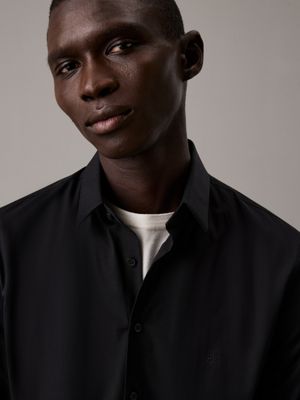 camicia formale in popeline extra slim ck black da uomini calvin klein