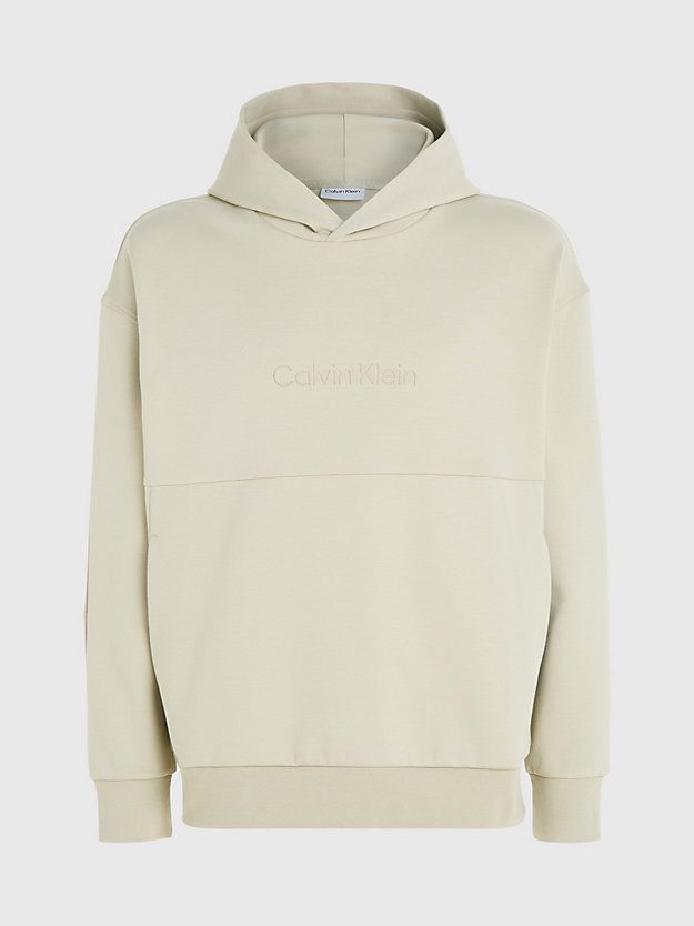 eucalyptus debossed logo hoodie for men calvin klein