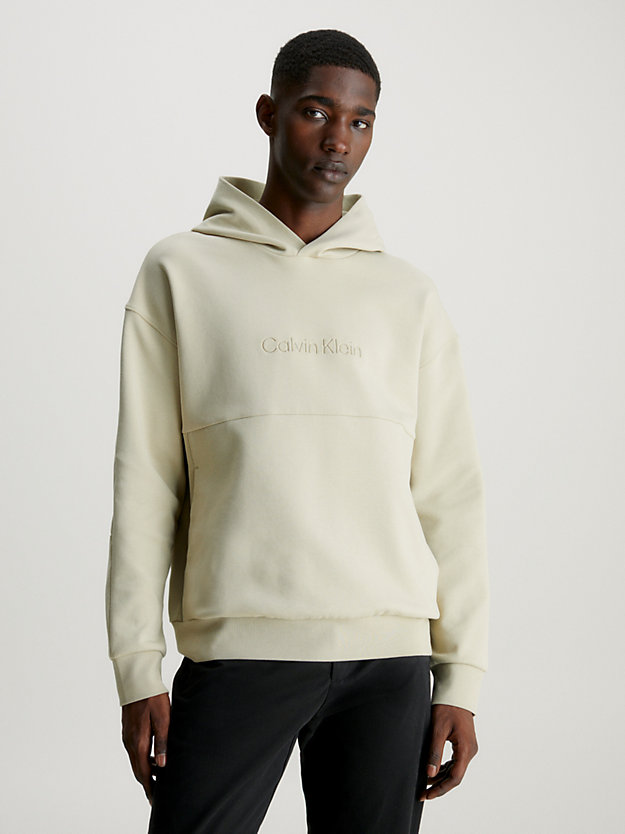 eucalyptus debossed logo hoodie for men calvin klein