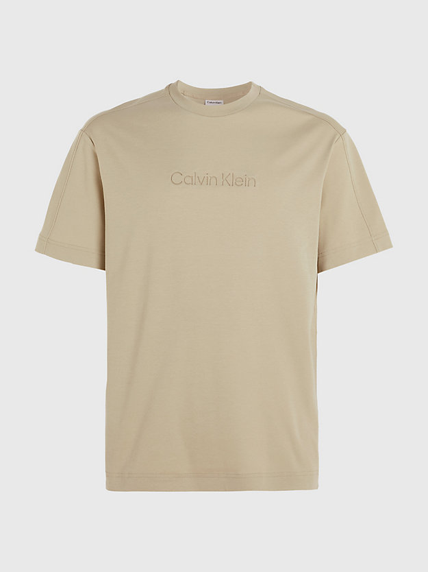 eucalyptus debossed logo t-shirt for men calvin klein